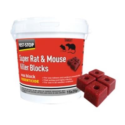 Super Rat & Mouse Killer Wax Blocks PSWB04