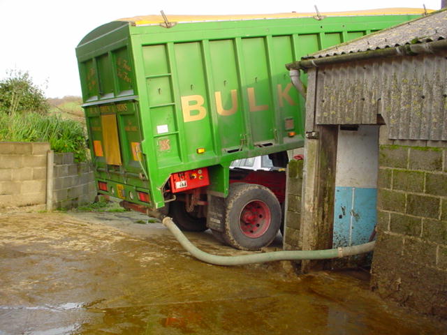 Animal Feed Deliveries at R A Owen and Sons Coal and Agricultural Merchants Llandinam Powys